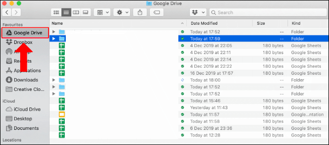 how to unsync folders from google drive mac